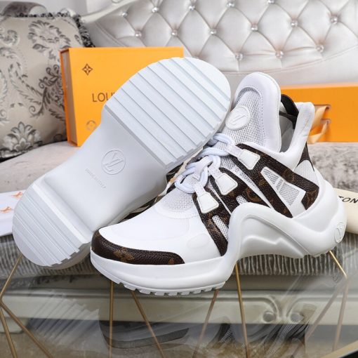 LOUIS VUITTON 'Archlight' Trainer. Original Quality Sneaker including gift box, care book, dust bag, authenticity card. This futuristic sneaker balances a springy wave-shaped outsole and an oversized tongue with a low cut around the ankle for a delicate, feminine touch. | CRIS&COCO | High quality designer bags and luxury accessories