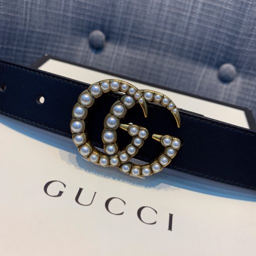 GUCCI Marmont Pearl GG Buckle Belt. Original Quality Belt including gift box, care book, dust bag, authenticity card. | CRIS&COCO | High quality designer bags and authentic luxury