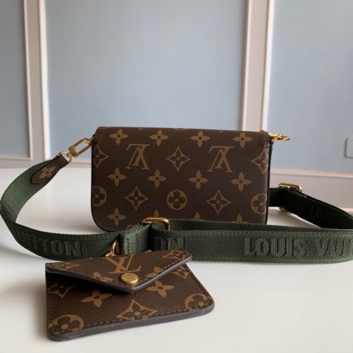 LOUIS VUITTON Multi Pochette Félicie Strap & Go. Original Quality Bag including gift box, care book, dust bag, authenticity card. Inspired by the versatile Félicie Pochette, the Félicie Strap & Go in iconic Monogram canvas offers even more options. The main pouch holds everyday essentials, including a smartphone, while a removable mini-pouch, ideal for a transport or contactless card, is attached to the jacquard strap. The strap can be adjusted for multiple carry options. | CRIS&COCO Authentic Quality Designer Bags and Luxury Accessories