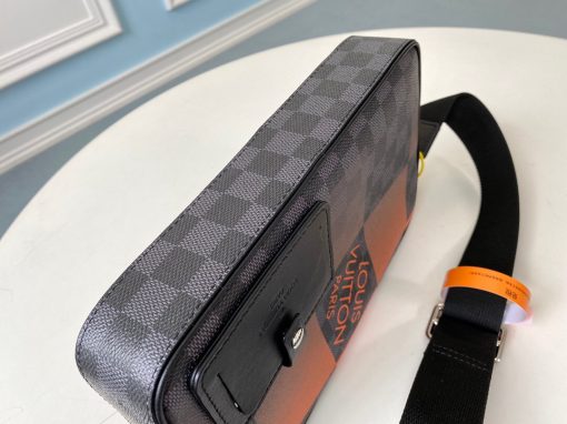 LOUIS VUITTON Alpha Messenger. Original Quality Bag including gift box, care book, dust bag, authenticity card. Compact and stylish, the Alpha Messenger is the modern way to keep personal items close at hand. This new version features a fresh take on Louis Vuitton’s iconic Damier Graphite pattern, a “Giant” variation in graduated shades of bold, colorful orange. And with its comfortable strap, it’s a breeze to carry. | CRIS&COCO Authentic Quality Designer Bags and Luxury Accessories