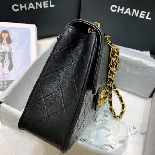 CHANEL Classic Flap Jumbo Bag. Original Quality Bag including gift box, care book, dust bag, authenticity card. Chanel Classic Mademoiselle Chain Lambskin Flap Bag. This quintessential Chanel must-have is marked with the iconic CC buckle and adorned with the stunning all gold-plated Mademoiselle Chain straps. This is the classic you love with a twist. Wear it as a clutch, on the shoulder or even cross-body for hands-free convenience. | CRIS&COCO Authentic Quality Designer Bags and Luxury Accessories