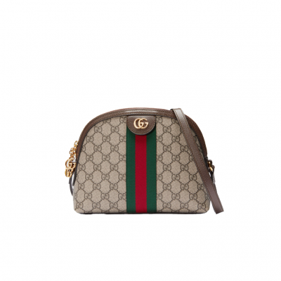 GUCCI Ophidia GG Small Rounded Top Shoulder Bag. Original Quality Bag including gift box, care book, dust bag, authenticity card. This rounded top shoulder bag is a heritage-inspired addition to accessories edit. Complete with the label's signature motifs – GG Supreme print, green and red Web, and golden-tone hardware – it's a perfect modern interpretation of coveted vintage pieces. Carry the runway design with tailored looks for effortless workwear style. | CRIS&COCO Authentic Quality Designer Bags and Luxury Accessories