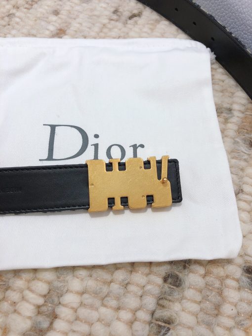 DIOR D-Fence Belt. Calfskin, & 'DIOR' buckle.