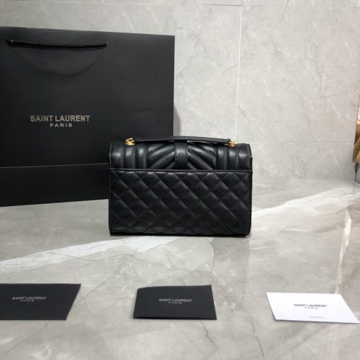 SAINT LAURENT Small Envelope Bag, horizontal and vertical quilted chain bag
