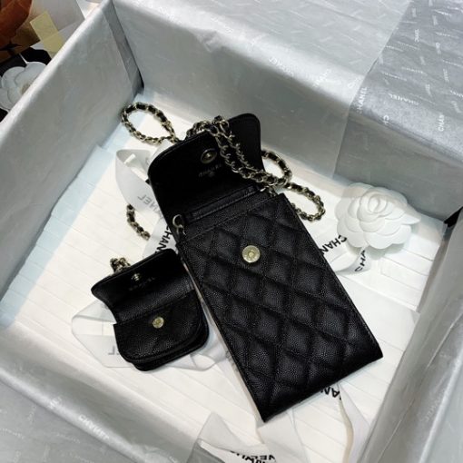 CHANEL Phone & Airpods Case with Chain