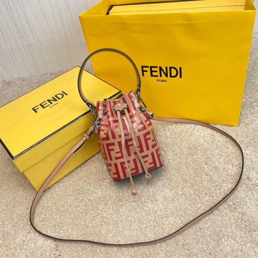 FENDI Mon Tresor Mini Bucket Bag.