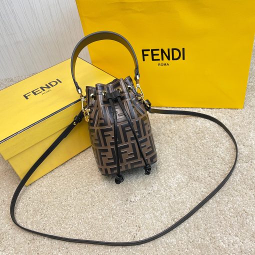 FENDI Mon Tresor Mini Bucket Bag.