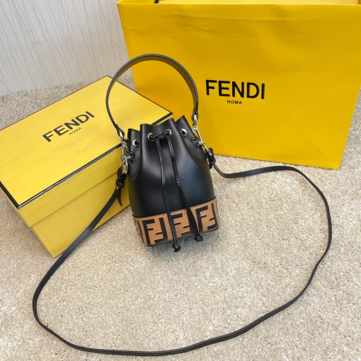 FENDI Mon Tresor Mini Bucket Bag.