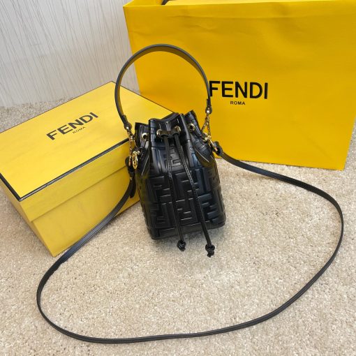 FENDI Mon Tresor Mini Bucket Bag.