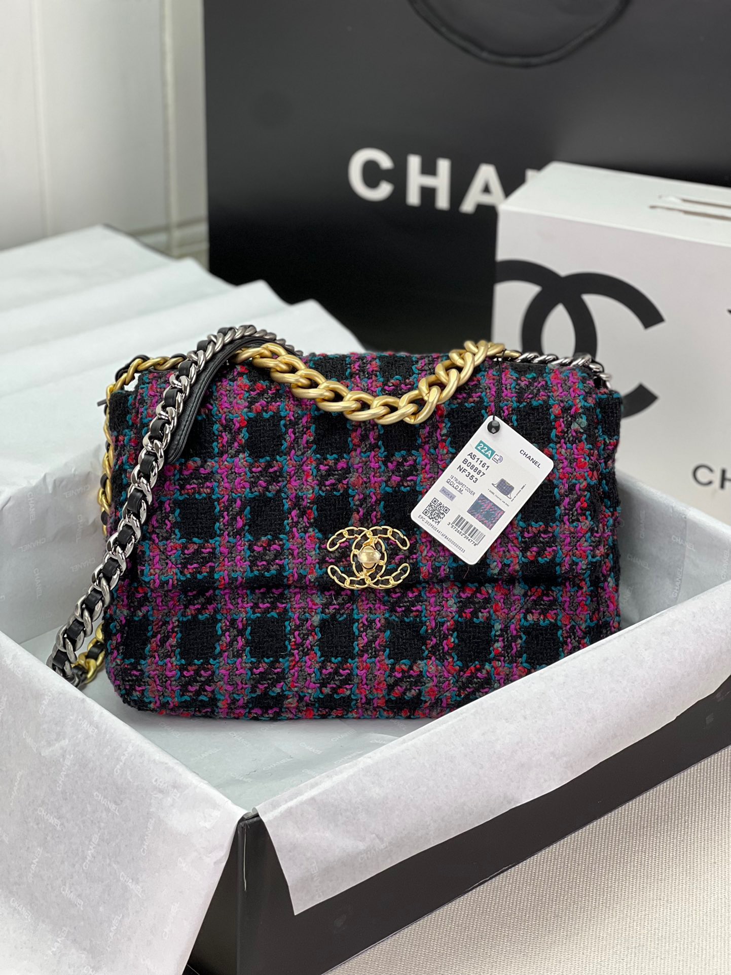 Chanel 19 bag tweed new arrivals