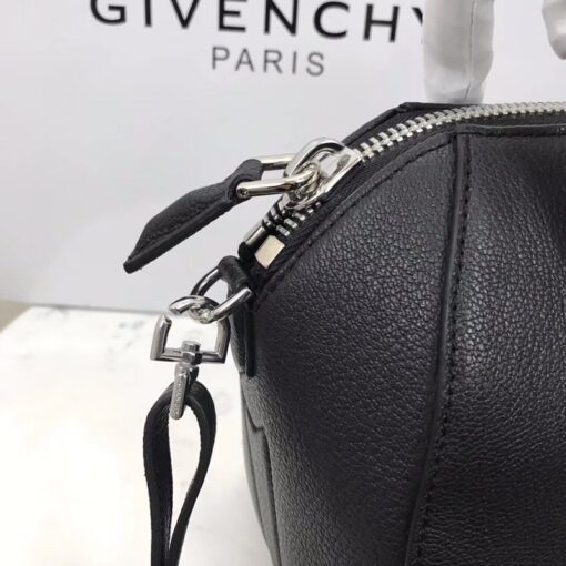 GIVENCHY Small Antigona Bag. Original Quality Wallet including gift box, care book, dust bag, authenticity card. One of the finest in detailed finished handbag ever. The style is so smooth that anyone would recognize you are carrying a top quality handbag. Just like the Nightingale, Givenchy don’t need to scream for any attention, it’s the most humble bag, a simple logo name on the front will do. But then again, the Givenchy Antigona bag is already famous, is already timeless and recognize as a classic. The structure of the bag from the inside is rather simple, but organized. You can easily find your essentials and take it out. For the convenience, Givenchy made an internal zip and patch pocket for your wallet and your phone. | CRIS&COCO Authentic Quality Designer Bags and Luxury Accessories