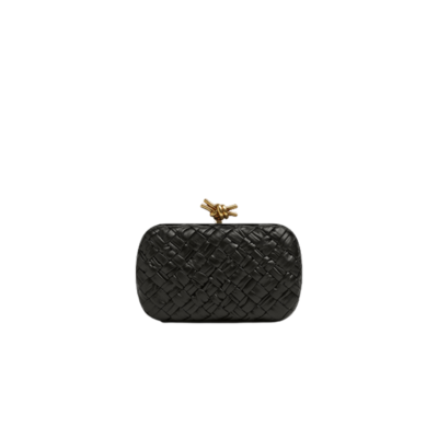 BOTTEGA VENETA Knot Clutch. Original Quality Bag including gift box, care book, dust bag, authenticity card. Bottega Veneta's intrecciato technique has rapidly become a signature style code of the Italian brand since its founding in 1966, amassing fans from across the globe. This leather clutch features a contemporary update in the form of a knot. Wear yours with vibrant outfits. | CRIS&COCO Authentic Quality Designer Bags and Luxury Accessories