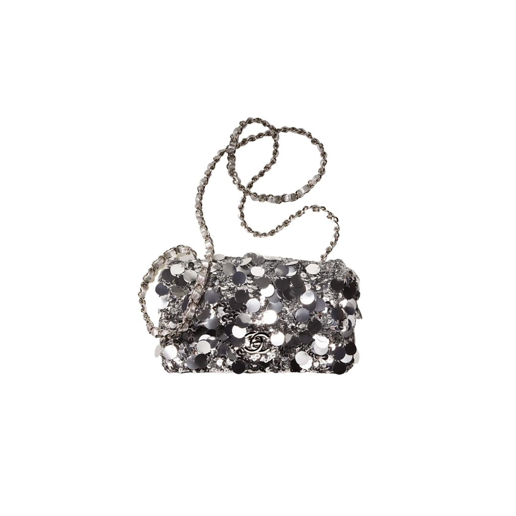 CHANEL Mini Flap Bag In Sequins