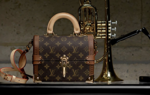 LOUIS VUITTON monogrammed bag showcasing timeless luxury and craftsmanship.