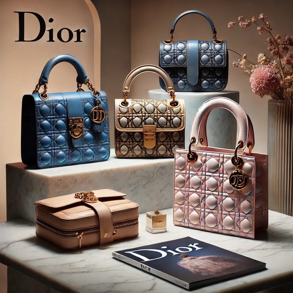 Assorted DIOR bags featuring the Saddle Bag, Lady Dior, and Book Tote.