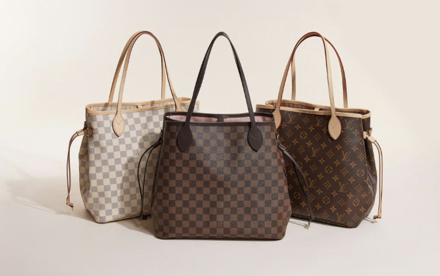 LOUIS VUITTON NEVERFULL tote bags