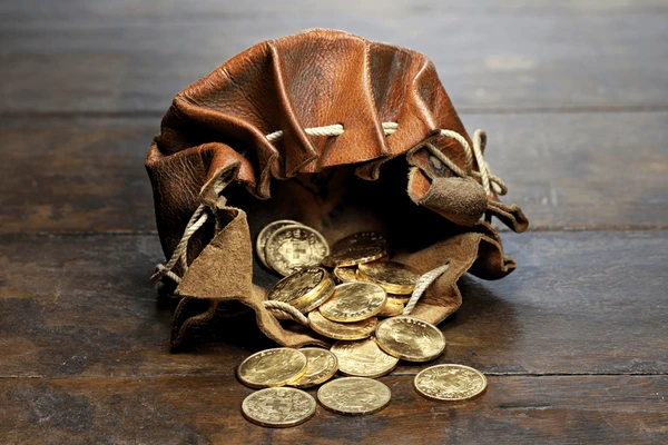 A vintage 19th-century coin purse