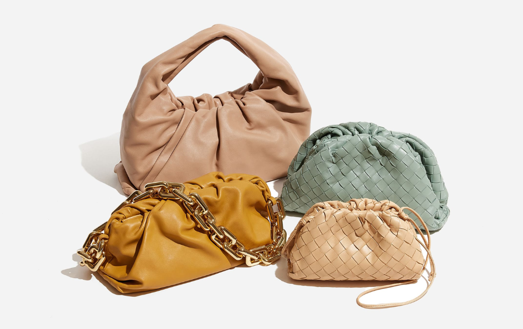 Bottega Veneta bags on display