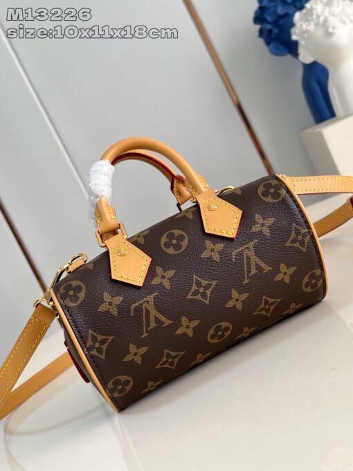 Nano Speedy Dating. Authentic quality luxury bag crafted in genuine leather comes with authenticity card, dust bag and gift bag. Love at First Carry — Your Valentine’s Day Crush. Meet the Nano Speedy Dating—a limited-edition charmer made for Valentine’s Day. Designed to spark instant love, this mini bag is crafted from LV’s iconic Monogram coated canvas, accented with rich cowhide leather and gleaming gold-tone hardware. Its playful silhouette holds just the essentials, perfect for a romantic day out or a stylish everyday moment. Whether worn cross-body or carried by hand, the Nano Speedy Dating is the sweetest way to say je t’aime—to someone special or yourself.