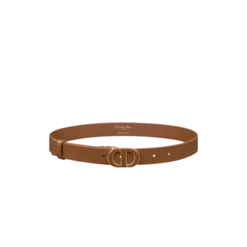 30 Montaigne Belt. Authentic quality luxury belt crafted in genuine leather comes with authenticity card, dust bag and gift bag. Elevate Every Look! Inspired by the iconic 30 Montaigne bag, this belt is a refined expression of *ior’s timeless craftsmanship. Crafted in smooth brown calfskin, it’s enriched with a gleaming CD buckle in antique gold-finish metal—an instantly recognizable emblem of the House. Sleek yet versatile, its design pairs effortlessly with jeans, skirts, or dresses, making it a wardrobe essential that transitions from day to evening with ease. More than just an accessory, the 30 Montaigne belt is a statement of elegance, sophistication, and unmistakable *ior heritage.
